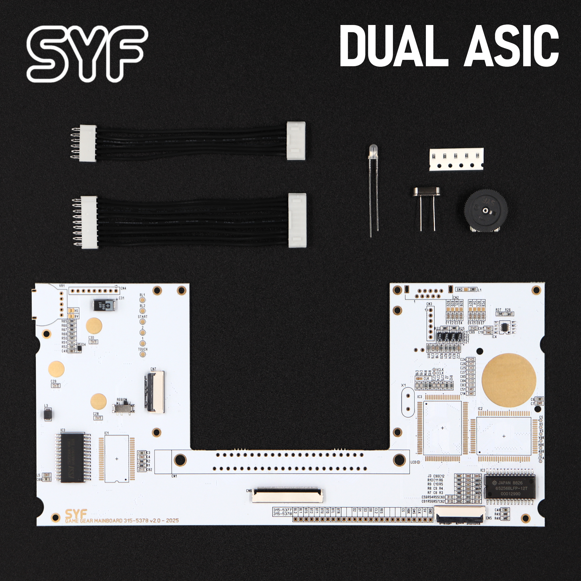 SYF SEGA Game Gear mainboard kit 315-5378 v2.0 (dual ASIC) – High