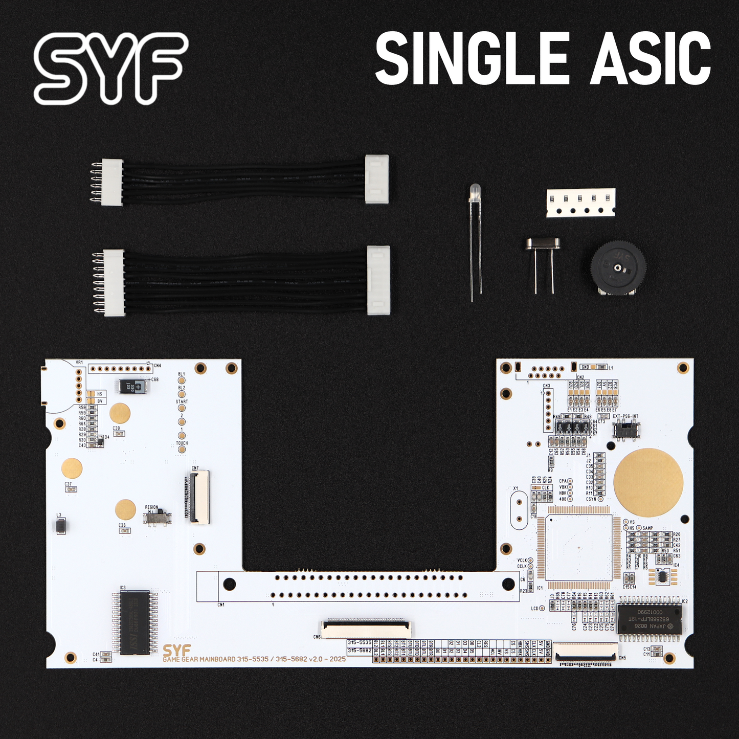 SYF SEGA Game Gear mainboard kit 315-5535 v2.0 (single ASIC)