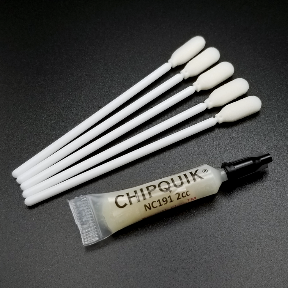 Chip Quik NC191 2cc soldering flux tube + cleaning swabs – High Score ...