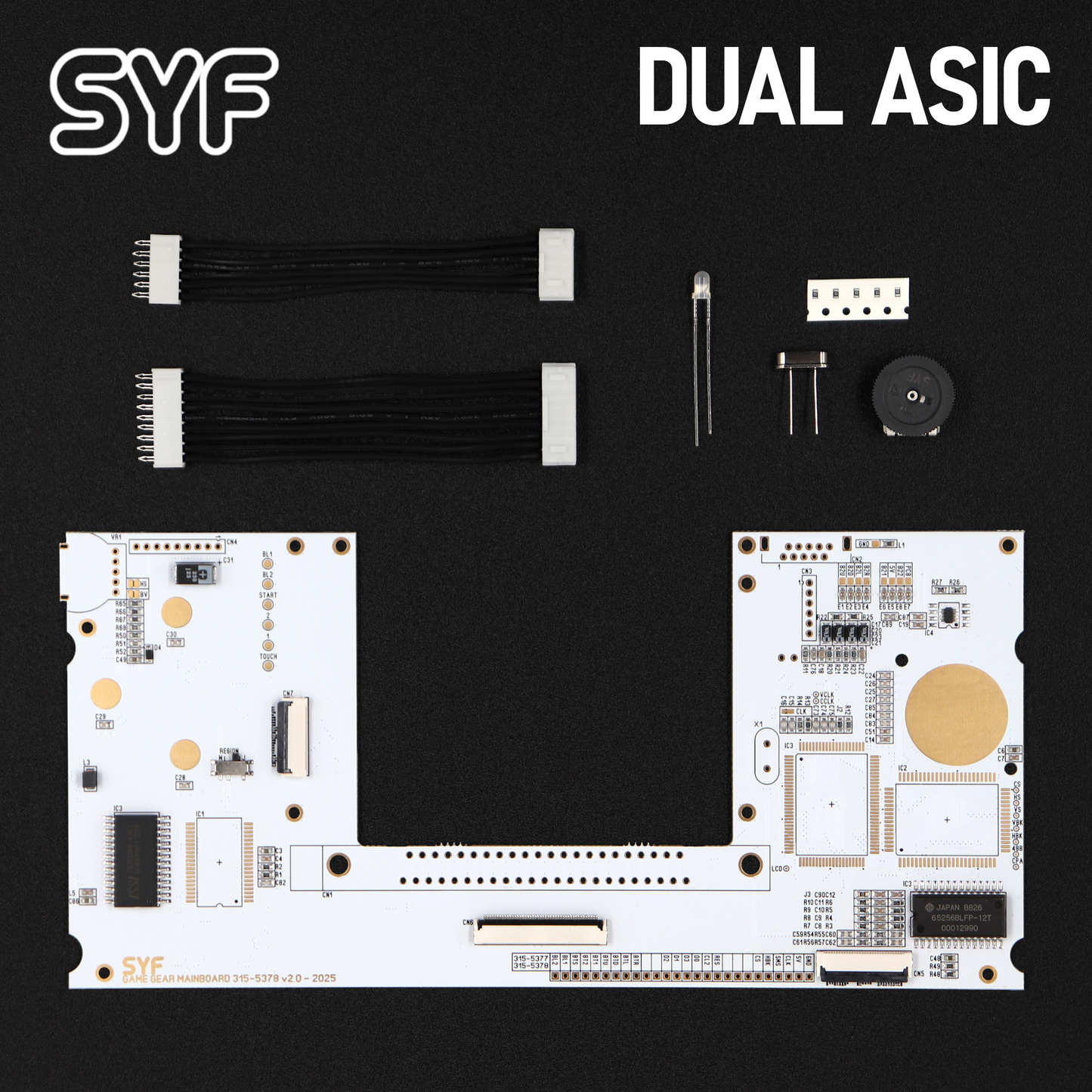 SYF SEGA Game Gear mainboard kit 315-5378 v2.0 (dual ASIC)