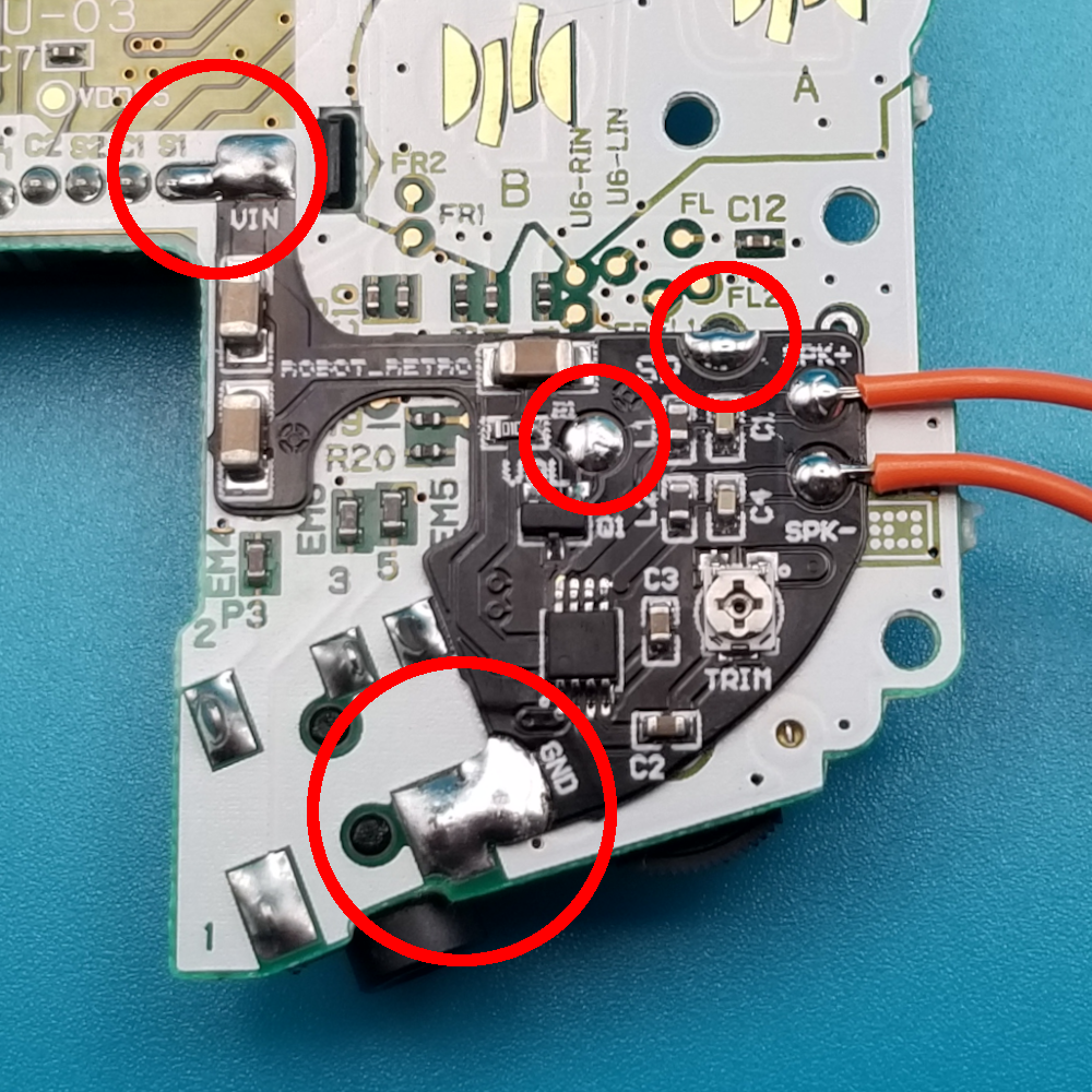 Robot_Retro Gameboy Advance Flex Amp + Speaker (kit)